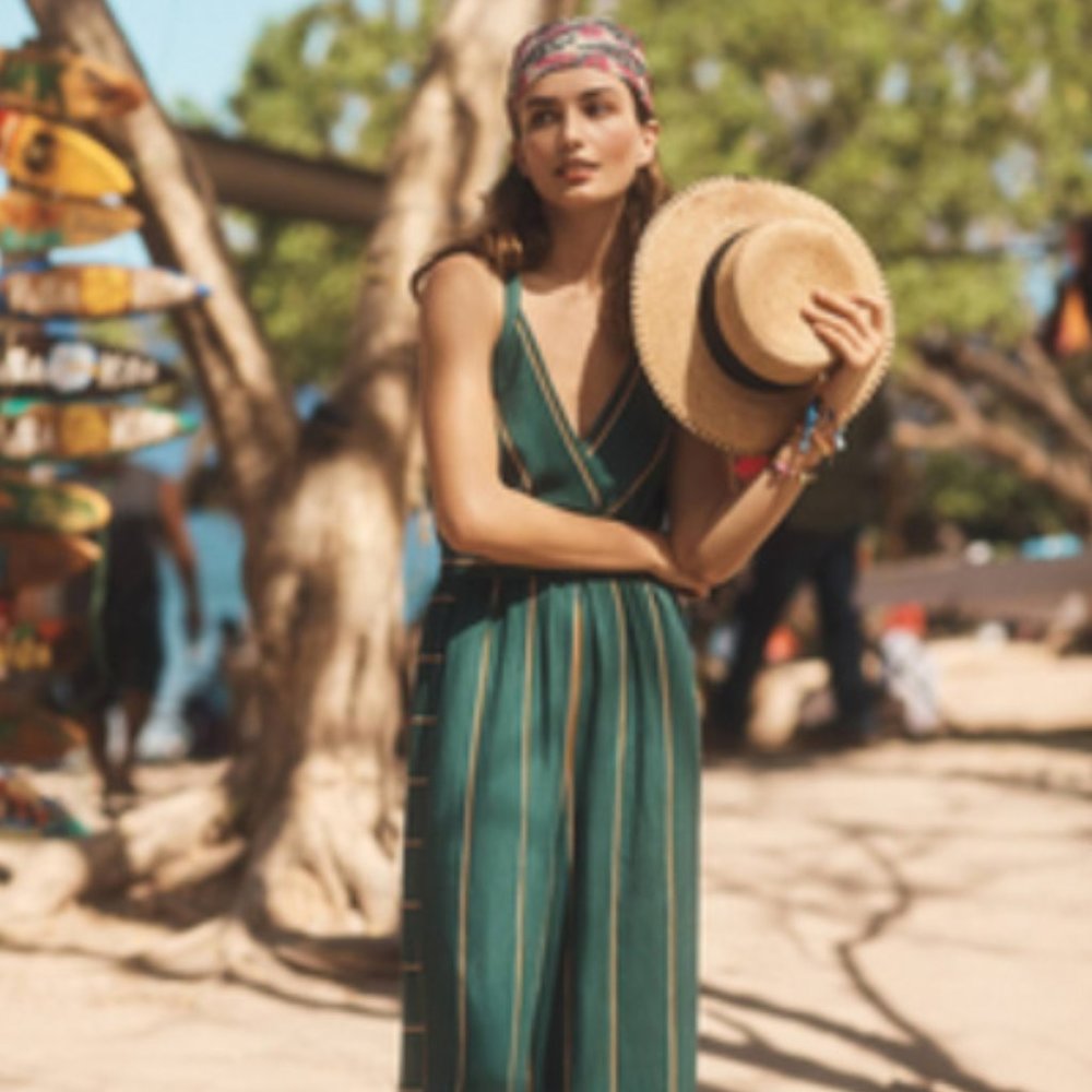 Anthropologie, Ett:twa, Portsmouth Green Jumpsuit